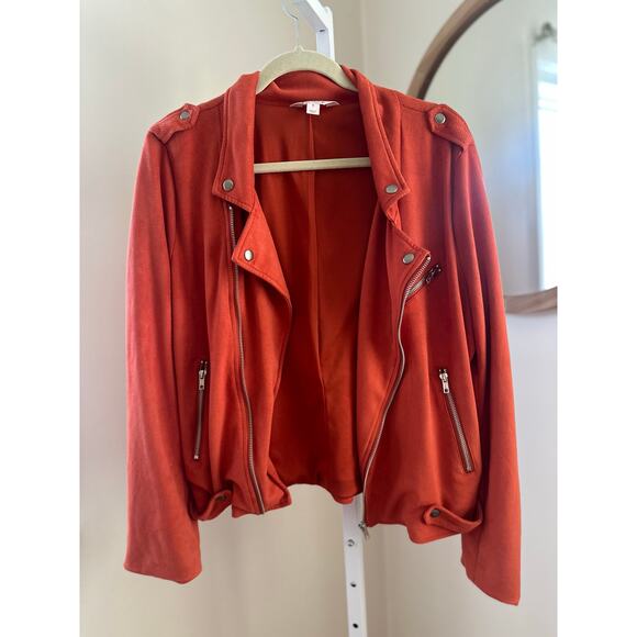 Market & Spruce Kendari Faux Suede Jacket Burnt Orange XL Stitch Fix - Picture 1 of 9